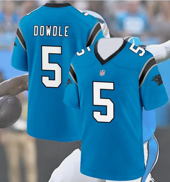 women Carolina Panthers #5 Dowdle blue 2025 Nike NFL jersey->women nfl jersey->Women Jersey